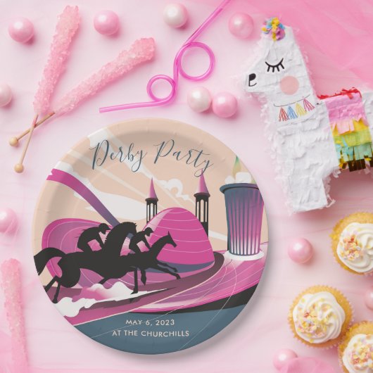 Derby Party Art Deco Pappteller (Party)