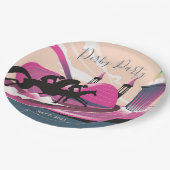 Derby Party Art Deco Pappteller (Schrägansicht)