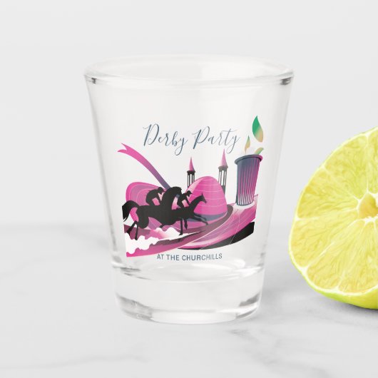 Derby Party Art Deco Schnapsglas (Vorderseite)