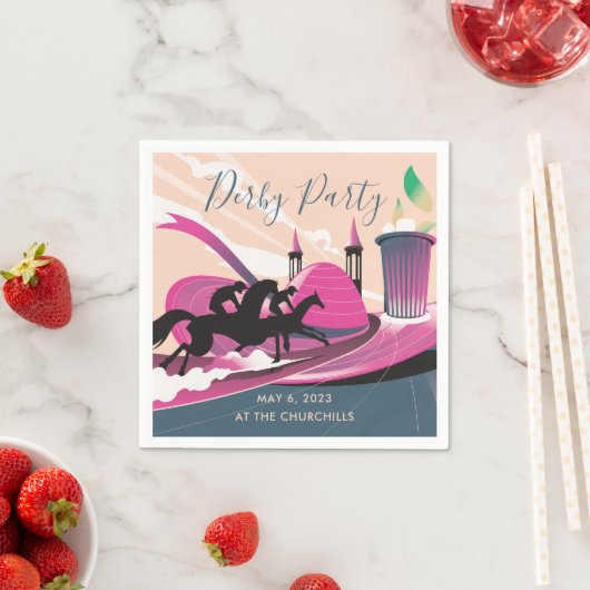 Derby Party Art Deco Serviette (Beispiel)