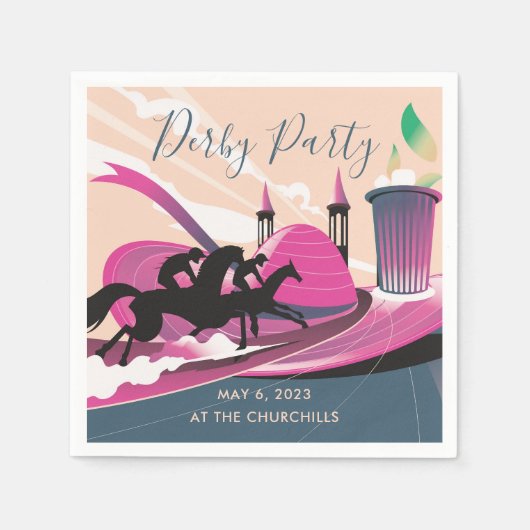 Derby Party Art Deco Serviette (Vorderseite)