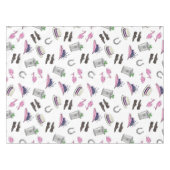 Derby Party Attire Mint Julep Horseshoe Tischdecke (Vorderseite (Horizontal))