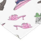 Derby Party Attire Mint Julep Horseshoe Tischdecke (Schrägansicht)