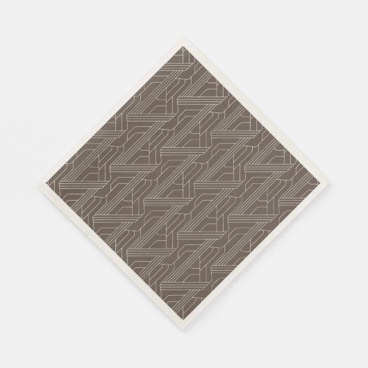 Derby Party Brown und Ivory Serviette (Ecke)