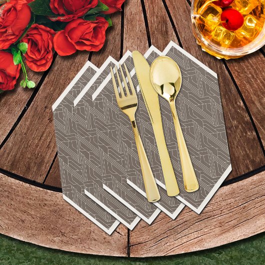 Derby Party Brown und Ivory Serviette