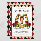 Derby Party Einladung (Vorne/Hinten)