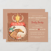 Derby Party Einladung (Vorne/Hinten)