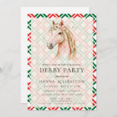 Derby Party Equestrian Einladung (Vorne/Hinten)
