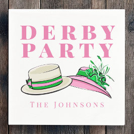 Derby Party Extravagant Hat Fashion Preppy Serviette