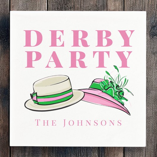 Derby Party Extravagant Hat Fashion Preppy Serviette
