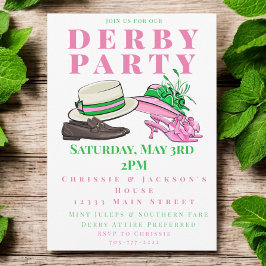 Derby Party Extravagant Hats Shoes Fashion Preppy Einladung