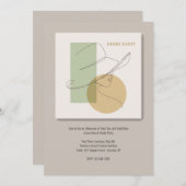 Derby Party Handgezeichnet weibliche Einladung (Vorne/Hinten)