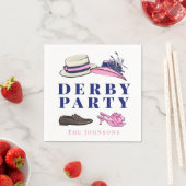 Derby Party Hat Shows Fashion Preppy Navy Serviette (Beispiel)