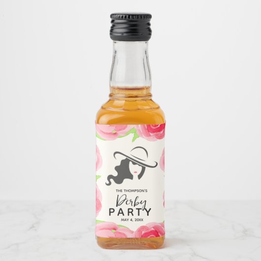 Derby Party Mini Alkoholflaschenetikett (Vorderseite)