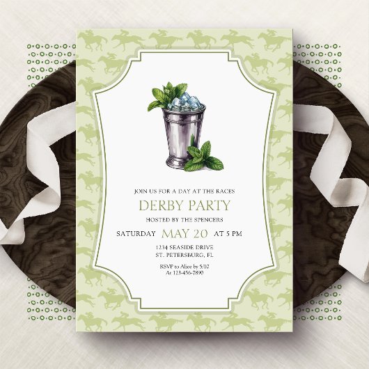 Derby-Party Mint Julep Einladung