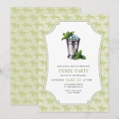 Derby-Party Mint Julep Einladung (Vorne/Hinten)