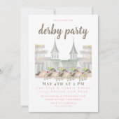 Derby Party mit Jockeys und Iconic Twin Spires Einladung (Vorderseite)