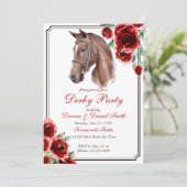 Derby Party, Pferd, Reitsport Party Einladung (Stehend Vorderseite)