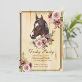 Derby Party, Pferd, Reitsport Party Einladung (Stehend Vorderseite)