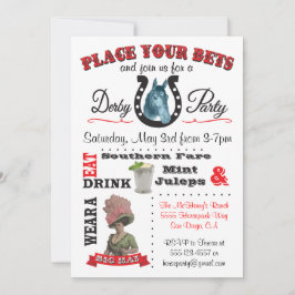 derby Party Poster Einladung