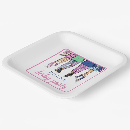 Derby Party Racing Fashion Preppy Custom Pappteller (Gewinkelt)