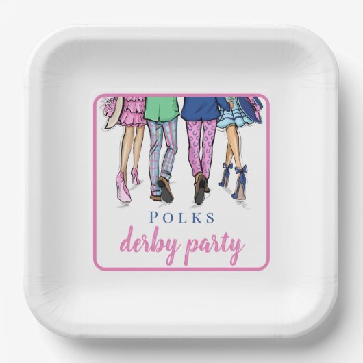Derby Party Racing Fashion Preppy Custom Pappteller (Vorderseite)