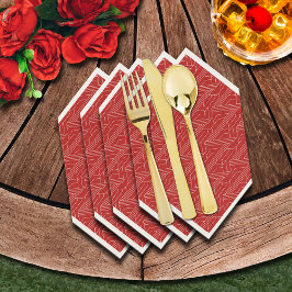 Derby Party Red und Ivory Serviette