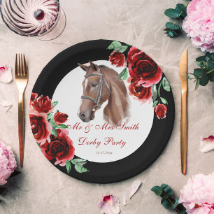Derby Party Reitpferd Party personalisiert Pappteller
