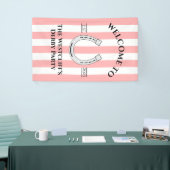 Derby-Party-Rosa-Streifen-Hufeisen-vertikal-Willko Banner (Messeveranstaltung)