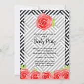 Derby Party Rote Rosen Einladung (Vorderseite)