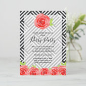 Derby Party Rote Rosen Einladungen (Stehend Vorderseite)