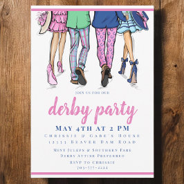 Derby Party Stilvolle Paare Preppy Racing Einladung