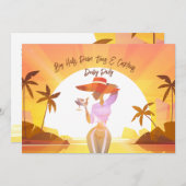 Derby Party Tropical Invasion Einladung (Vorne/Hinten)