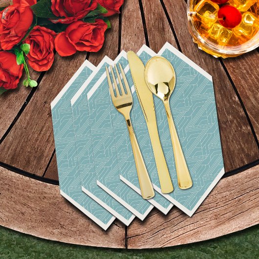 Derby Party Türkis und Elfenbein Serviette