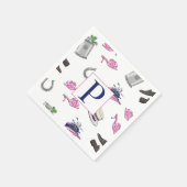 Derby Pferderennen auf Horseshoe Julep Monogram Serviette (Ecke)