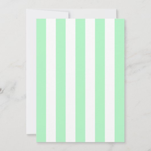 Derby Polterabend Mint Cabana Stripes Horseshoe Einladung (Rückseite)