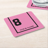 Derby Race Pink 8 Personalisiert Rechteckiger Pappuntersetzer (angewinkelt)