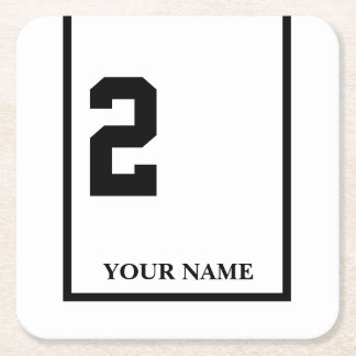 Derby Race White 2 Personalisiert Rechteckiger Pappuntersetzer
