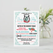 Derby Racing Brautparty Party Einladung (Stehend Vorderseite)