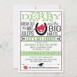 Derby Racing Party Black/Red/Kelly Einladung