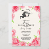 Derby Rose Big Hat Brautparty Einladung (Vorderseite)