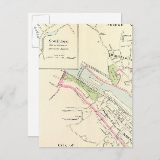 Derby, Shelton Postkarte (Vorne/Hinten)