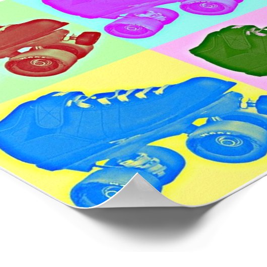 Derby Skate Pop Art Poster (Ecke)
