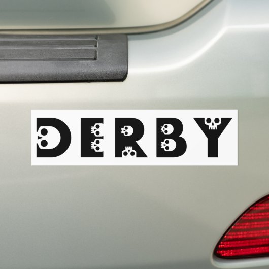 Derby: skullphabet autoaufkleber (Auf Auto)