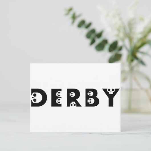 derby : skullphabet postkarte (Stehend Vorderseite)