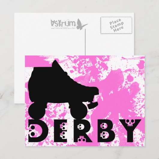 derby : skullphabet postkarte (Vorne/Hinten)