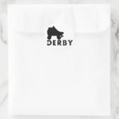 derby : skullphabet runder aufkleber (Tasche)