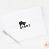 derby : skullphabet runder aufkleber (Umschlag)