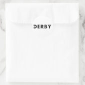 derby : skullphabet runder aufkleber (Tasche)
