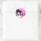 derby : skullphabet runder aufkleber (Tasche)